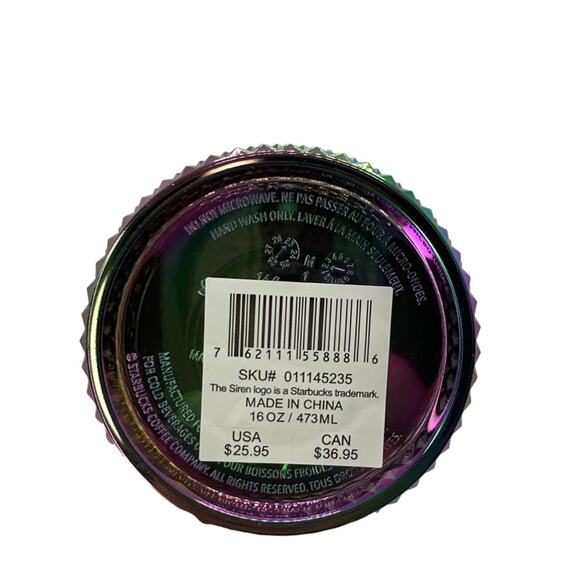 NWT STARBUCKS Limited Edition Studded  Rainbow Iridescent Tumbler Fall 2023 - Picture 3 of 5